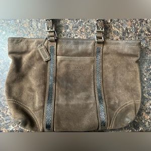 2005 Vintage Coach brown suede handbag/shoulder bag